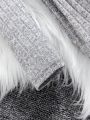 SHEIN Kids CHARMNG Young Girl Marled Knit Ruffle Hem Dress
