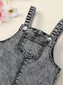 Baby Boy Pocket Patched Denim Overall Jumpsuit