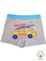 6pcs/Set Young Boys' Cartoon Car Print Seamless Underpants