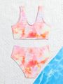 Toddler Girls' Tie-Dye Bikini Swimsuit Set