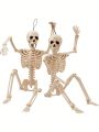 JOYIN 2 PCS 24” Halloween Skeletons Full Body Posable Skeletons Human Plastic Bones with Movable Joints for Spooky Indoor and Outdoor Decorations