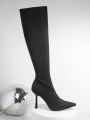 Pointy Toe Thigh High Boots