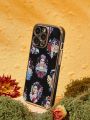 Frida Kahlo X SHEIN Flower & Figure Graphic Phone Case