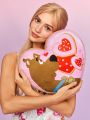 SCOOBY-DOO X SHEIN Pink Heart Shaped Plush Pillow