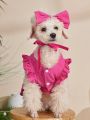 PETSIN Cute Pink Bowknot Pet Skirt For Cats And Dogs