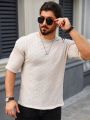 Men'S Solid Color Knitted Short Sleeve T-Shirt