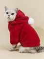 PETSIN 1pc Pet Christmas Fluffy Zipper Jacket