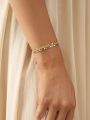 SHEIN Belle 1pc Fashionable Sparkly Chain Link Bracelet