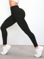 Solid Color High Waist Yoga Workout Leggings