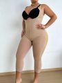 Plus Size Women's 3/4 Leg Body Shaper Bodysuit