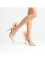 DREAM PAIRS Women's High Heels Strappy Closed Toe Stiletto Pointed Toe Mesh Bows Ankle Strap D'Orsay  Wedding Party Pumps Shoes