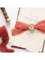 3 Rolls Handmade Tassel Chiffon & Silk Ribbon Set, Including Pink, Cream And Coral Red Satin Ribbon, For Wedding Invitation, Bridal Bouquet, Gift Packaging, Diy Craft