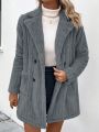 Women's Notched Lapel Double Breasted Coat