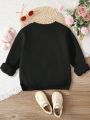 Toddler Girls' Cute Bear Printed Pullover Sweatshirt