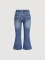 SHEIN Young Girl Casual Flared Jeans