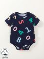 Baby Boys' Cute Daily Casual Digital Printed Bodysuit
