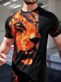 Manfinity LEGND Men's Lion Print T-shirt And Shorts Set