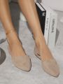 Women's Pointed Toe Solid Color Simple Flat Shoes