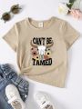 Young Girl Cattle & Slogan Graphic Tee