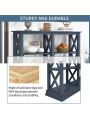 Console Table with 3-Tier Open Storage Spaces and 