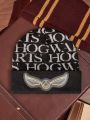 HARRY POTTER X SHEIN Letter Knitted Hat - Black