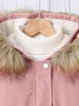 Girls' Thickened Hooded Winter Coat (for Older Children)