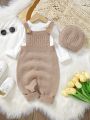 Baby Boy Knit Jumpsuit & Hat Without Tee