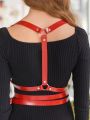 1pc Women's Leather Restraint Gothic Clothing Decoration Strap