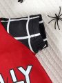 Baby Boy's Casual Spider Print Short Sleeve Romper With Hood For Summer