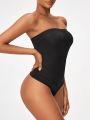 Ladies' Solid Color Strapless Bodysuit For Shaping