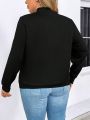 Plus Size Lace Spliced Sweatshirt