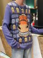 Men'S Cartoon Pattern Long Sleeve Sweater