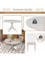 Nestfair 5-Piece Round Dining Table with 4-Chairs