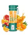 1pc Electric USB Rechargeable Juicer Blender With USB Cable, 12.85oz Juicer Cup Mini Automatic Fruit Smoothie Vegetable Cutter Maker Drink Bottle Juicer Accessories