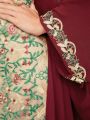 SHEIN Najma Women's Turkish Long Shirt With Plant Embroidery