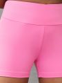 Young Girl Wide Waistband Shorts Leggings