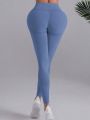 Women's Seamless Solid Color Sports Leggings
