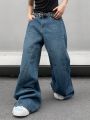 Manfinity Hypemode Men'S Loose Wide Leg Jeans