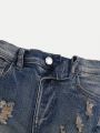 SHEIN Toddler Boys' Distressed Denim Jeans