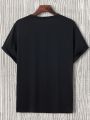 Manfinity LEGND Men'S Plus Size Round Neck T-Shirt With Letter & Number Print