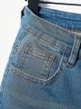 SHEIN Teen Boys' Casual Mid-Rise Skinny Workwear Denim Pants
