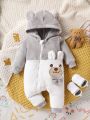 Infant Boys' Animal Theme Plush Jumpsuit, Warm And Adorable