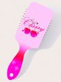 iiiamselina Pink Cherry Decorated Hairbrush