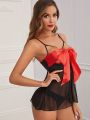 Knot Front Underwire Costume Slips With Thong