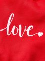 PETSIN Valentine's Day 1pc Petsin Big Red Love Print Pet Sweatshirt