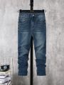 SHEIN Boys' (big) Denim Jeans With Pockets