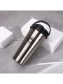 1pc 500ml Silver Stainless Steel Insulated Coffee Mug