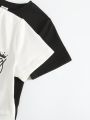 SHEIN Kids EVRYDAY Boys' 2pcs/set Comfortable Casual Short Sleeve T-shirt With English Print