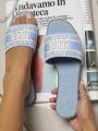 Ladies' Fashionable Blue Flat Sandals