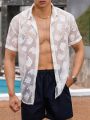 Manfinity Men Tropical Jacquard Sheer Shirt